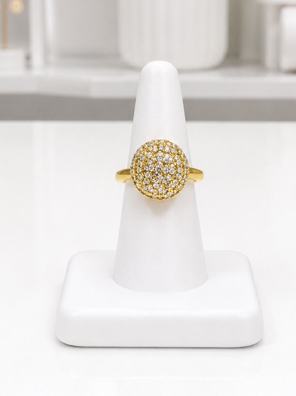 Moissanite Gold over 925 Sterling Silver Ring